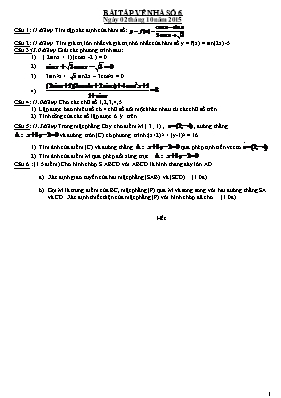 Bài tập về nhà số 6 - Toán 11